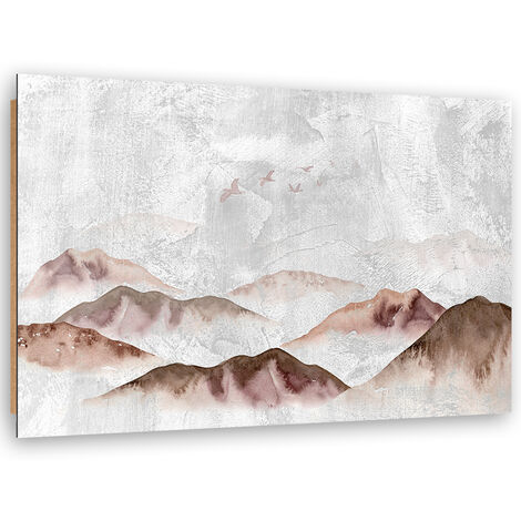 Quadro deco panel, Uccelli sulle montagne - 60x40