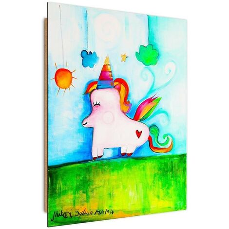 Quadro deco panel, Unicorno - 40x60