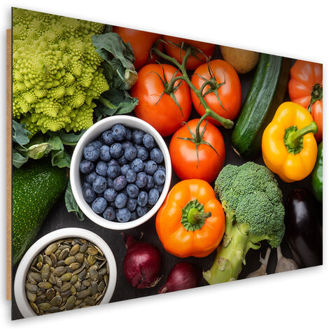Quadro deco panel, Verdure fresche e frutta - 60x40