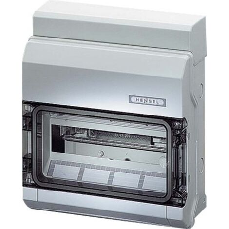 Quadro di distribuzione modulare ermetico 1x12 per montaggio superficiale IP54 Hensel KV1512 con morsettiera Pe/N