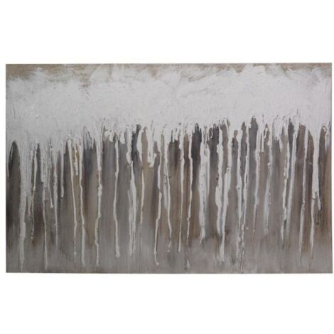 Quadro dipinto bianco marrone cm 60x90x3