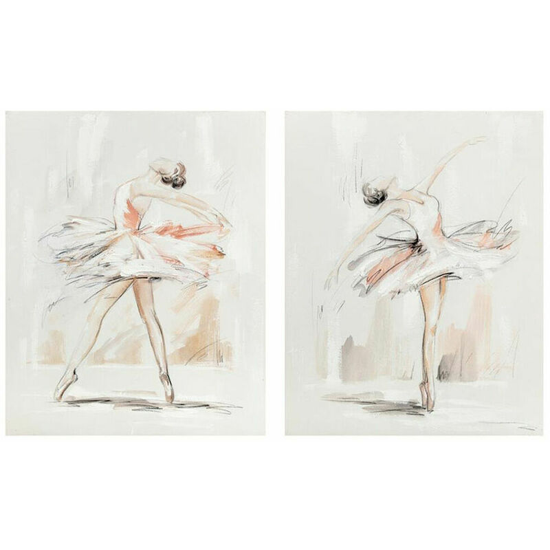 Image of Quadro DKD Home Decor 80 x 3,7 x 100 cm Ballerina Classica Romantico (2 Unità)