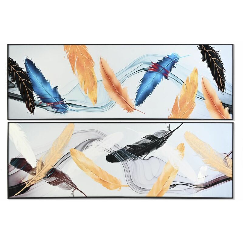 Quadro Dkd Home Decor Piume 180 x 3 x 60 cm (2