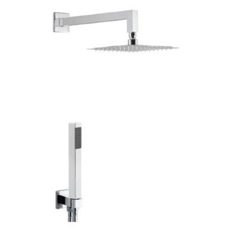 QUADRO Doccetta ABS 1 Getto Con Ugelli Anticalcare – Misura Soffione 25 cm