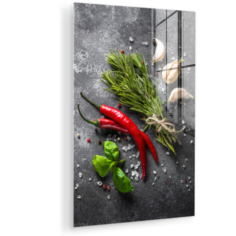 QUADRO IN PLEXIGLASS Pepe - Erbe - Spezie - Calcestruzzo 40x60 cm