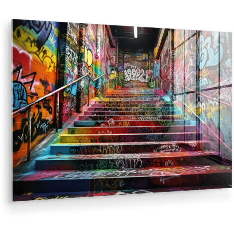 QUADRO IN PLEXIGLASS Scale - Graffiti - Colori - Arte 60x40 cm