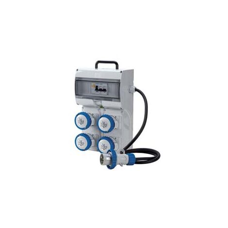 QUADRO KEY BOX ASC PORTATILE CON MANIGLIA 4 PRESE INDUSTRIALI IP67- - grigio 74119 - 1 pezzi FANTON