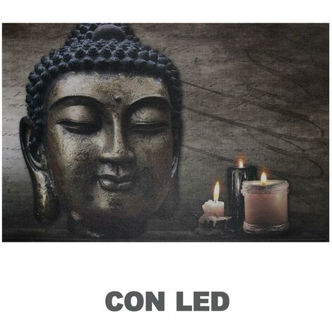 Quadro led buda cm60x2,3x40