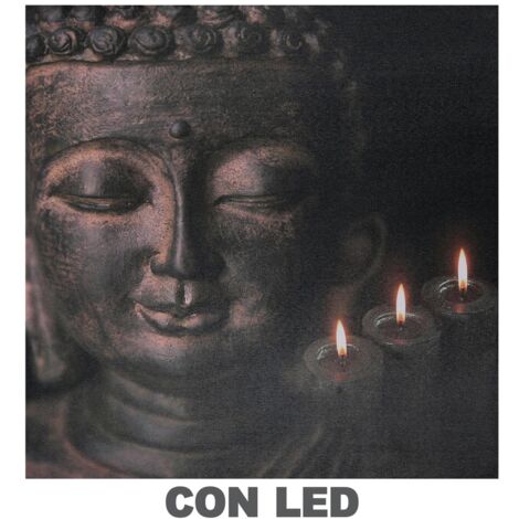 Quadro led buddha cm 40x2