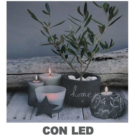 Quadro led zen cm40x2,3x40