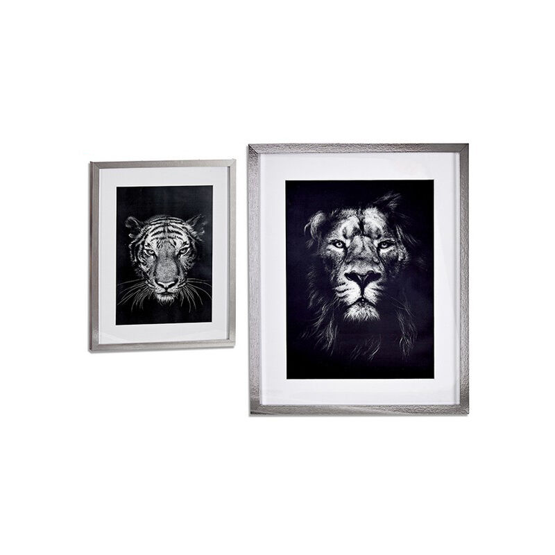 Image of Gift Decor - Quadro Lion - Tiger (3 x 53 x 43 cm) (43 x 3 x 53 cm)