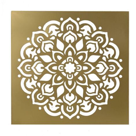 Quadro metallo oro quadro cm56x56x3