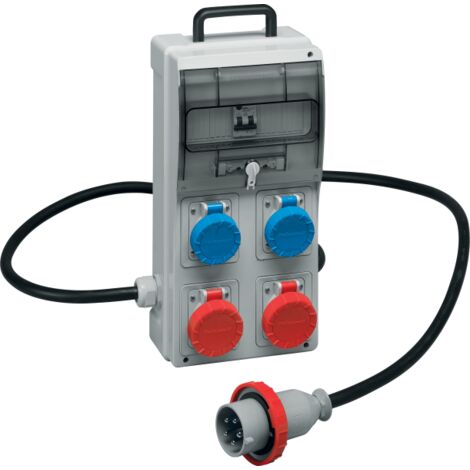 Quadro mobile precablato a 4 prese fisse interbloccate Palazzoli 670042