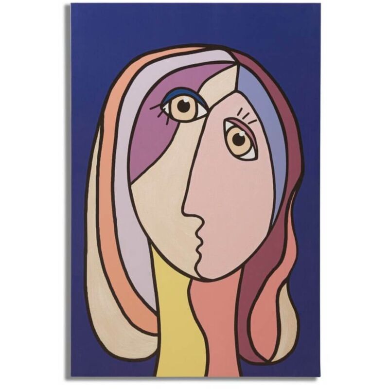 Mauroferretti Quadro Moderno, Stampa Dipinta 80x3x120cm Double Feces B