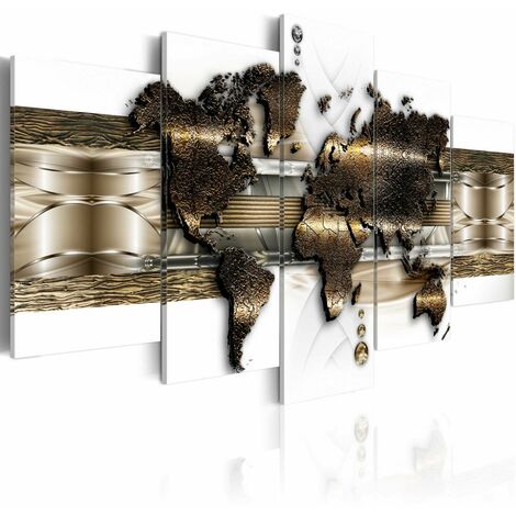 Quadro Mondo di metallo cm 200x100 Artgeist