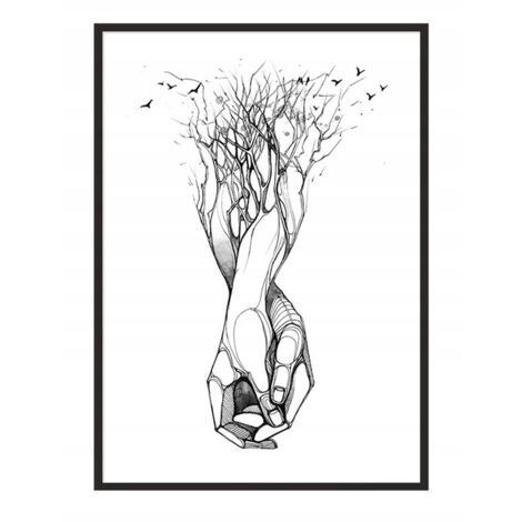QUADRO POSTER IN CORNICE 43x33 cm Mani P766