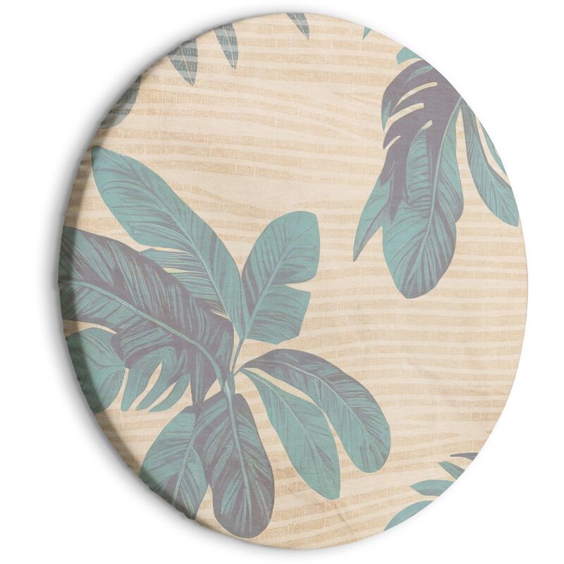 Quadro rotondo - Palme dietro la nebbia