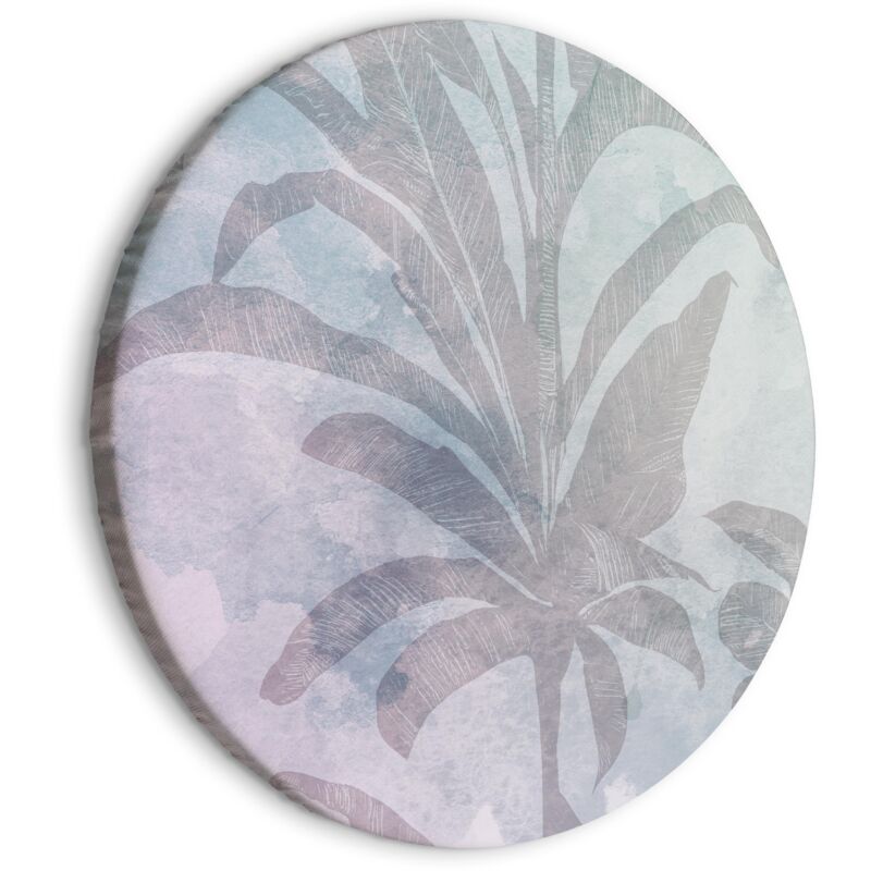 Quadro rotondo - Palme nella nebbia - Palme tra