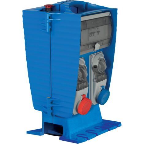 Quadro stagno da cantiere precablato a 4 prese interbloccate Palazzoli 644102