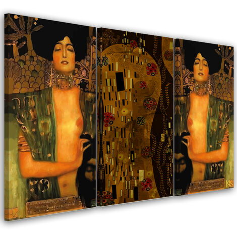 Quadro su tela 3 paneli, Judyta con la testa di Holofernes - 60x40