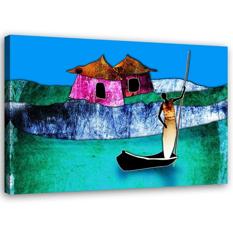 Quadro su tela, Africa colorata Natura - 90x60