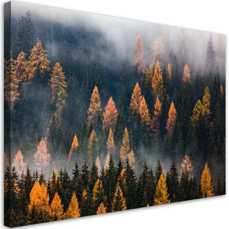 Quadro su tela, Alberi autunnali - 100x70