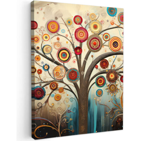 QUADRO SU TELA Albero - Albero della vita - Colore 60x80 cm