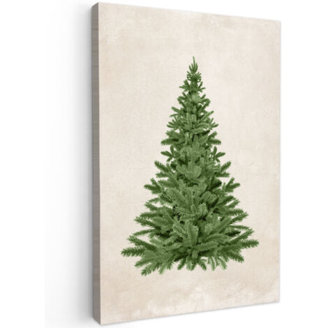 QUADRO SU TELA Albero di Natale - Verde - Natale - Feste 60x90 cm