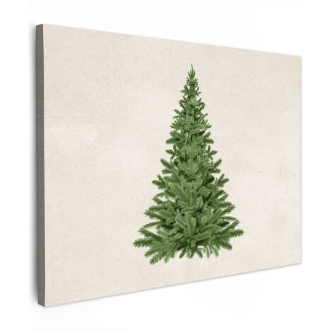 QUADRO SU TELA Albero di Natale - Verde - Natale - Feste 80x60 cm