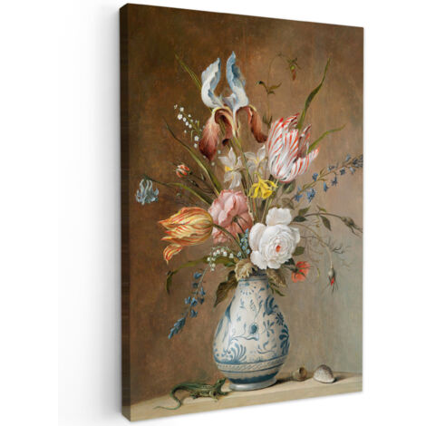QUADRO SU TELA Antichi maestri - Fiori - Balthasar van der Ast 20x30 cm