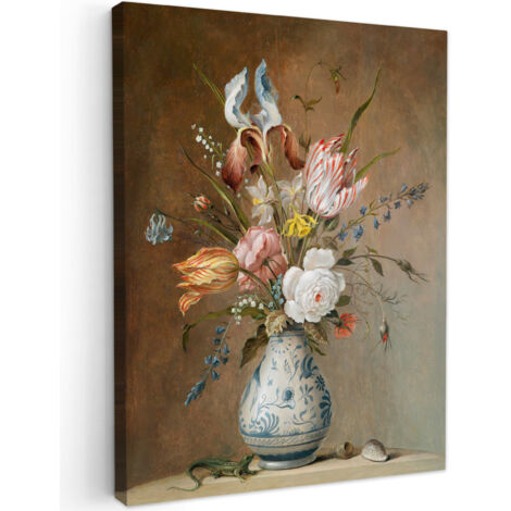 QUADRO SU TELA Antichi maestri - Fiori - Balthasar van der Ast 60x80 cm