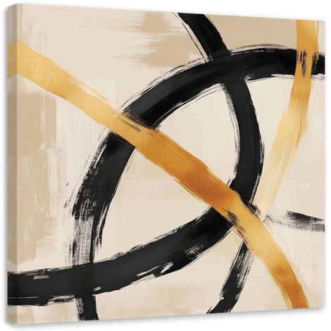 Quadro su tela, Arte astratta Beige Loft dipinto - 50x50