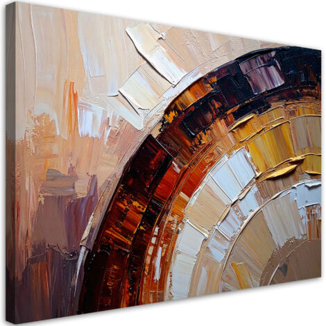 Quadro su tela, Astrattismo colorato Semicerchi - 60x40