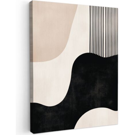 QUADRO SU TELA Astratto - Giapponese - Beige - Moderno 60x80 cm