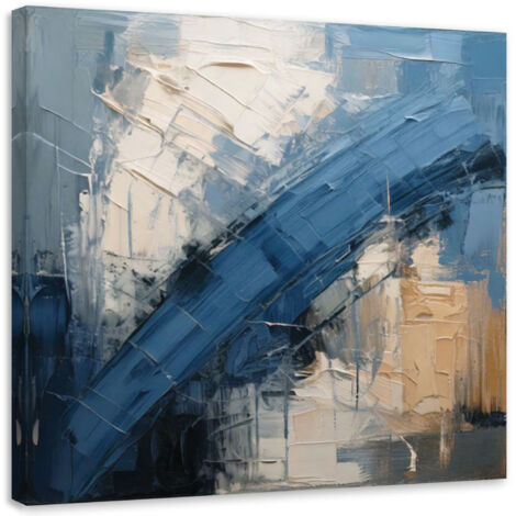 Quadro su tela, Astratto industriale Blu - 60x60