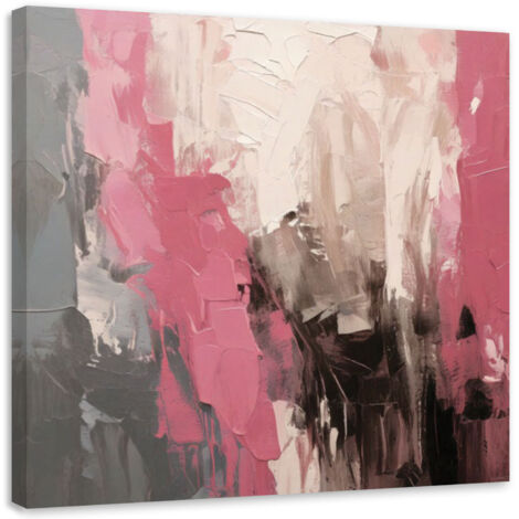 Quadro su tela, Astratto minimalismo texture rosa - 40x40