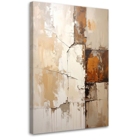 Quadro su tela, Astrazione moderna in beige, 20x30