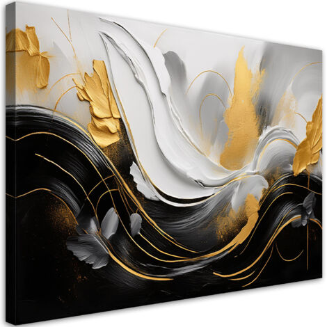Quadro su tela, Astrazione Onde 3D - 120x80