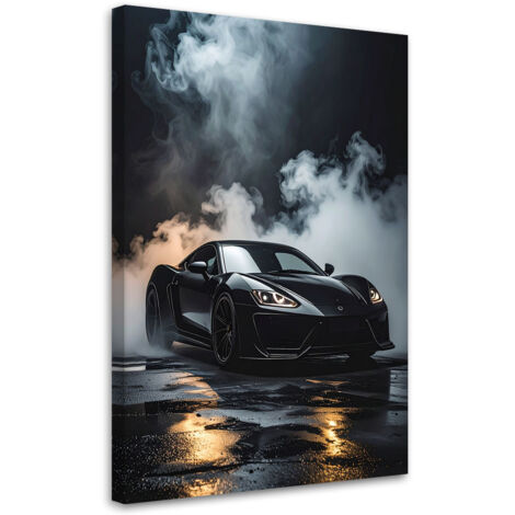 Quadro su tela, Auto sportiva nera, 40x60
