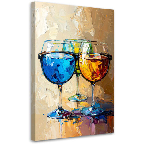 Quadro su tela, Bicchieri da cocktail - 60x90