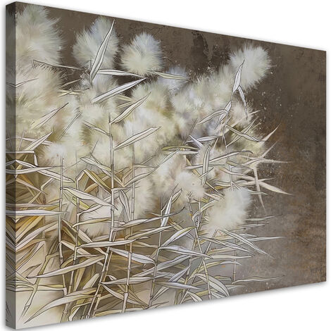Quadro su tela, Cane Boho Grass - 60x40