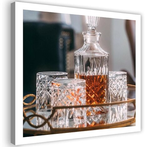 Quadro su tela, Caraffa per whisky - 30x30