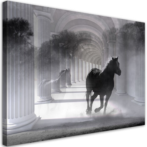 Quadro su tela, Correndo cavallo 3D - 90x60