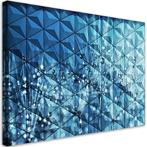 Quadro su tela, Dente di leone in gocce di rugiada - 60x40