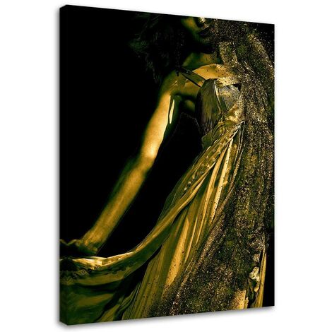 Quadro su tela, Donna Glamour Oro - 40x60