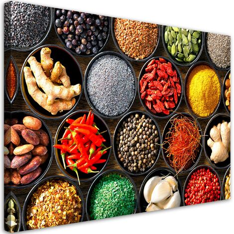 Quadro su tela, Erbe spezie per la cucina - 90x60