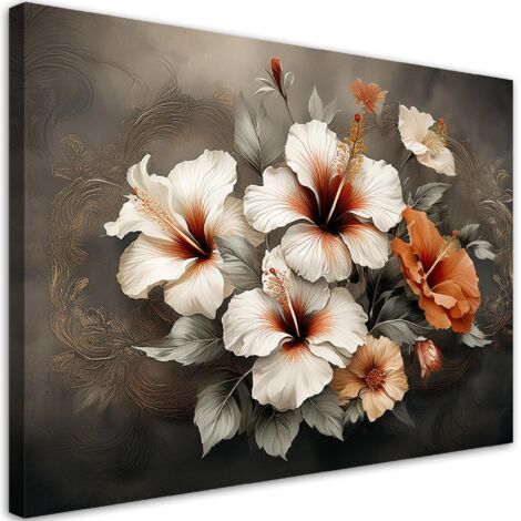 Quadro su tela, Fiore astratto 3D - 120x80