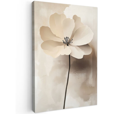 QUADRO SU TELA Fiore - Beige - Vernice - Ombra 20x30 cm
