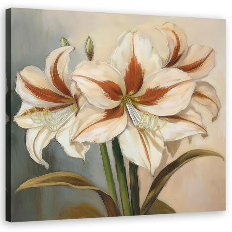 Quadro su tela, Fiore di giglio naturale - 30x30
