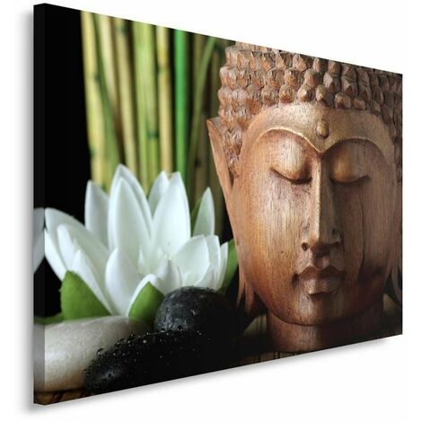Quadro su tela, Fiori di bamb๠di Buddha - 120x80